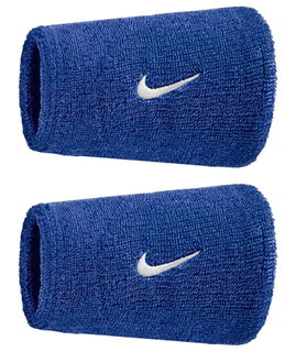 Nike Sweatband Swoosh Classic Doublewide Jumbo (Cotton Blend) 2025 Royal Blue - 2 Pieces