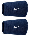 Nike Schweissband Swoosh Classic Doublewide Jumbo (Baumwollmix) 2025 navyblau - 2 Stück