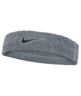 Nike Stirnband Swoosh Classic (Baumwollmix) 2025 grau - 1 Stück