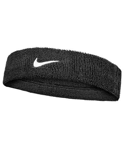 Nike Stirnband Swoosh Classic (Baumwollmix) 2025 schwarz - 1 Stück