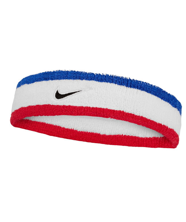 Nike Stirnband Swoosh Classic (Baumwollmix) 2025 weiss/blau/rot - 1 Stück