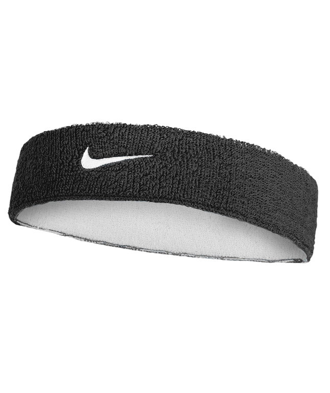Nike Stirnband Swoosh Classic Reversible (Baumwollmix) schwarz/weiss - 1 Stück