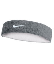 Nike Swoosh Classic Reversible Headband (Cotton Blend) grey/white - 1 piece
