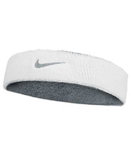 Nike Swoosh Classic Reversible Headband (Cotton Blend) grey/white - 1 piece