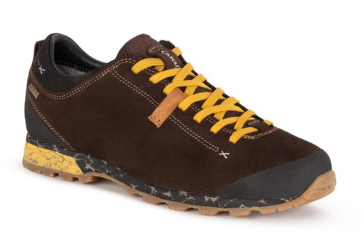 AKU Alltag-Travelschuhe Bellamont III Suede Low GTX (wasserdicht) dunkelbraun/gelb Herren