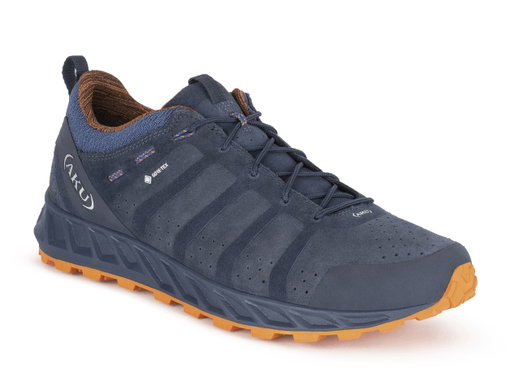 AKU Alltag-Travelschuhe Rapida Evo GTX (Suede Leder, wasserdicht) blau/orange Herren