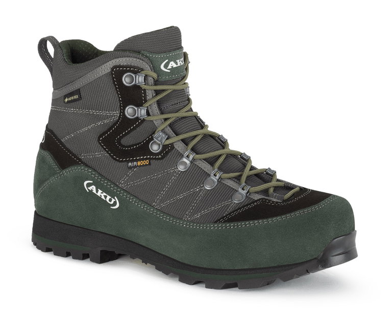 AKU Wanderschuhe Trekker Lite III Wide GTX (Tagestouren, wasserdicht, weit) anthrazit/grün Herren
