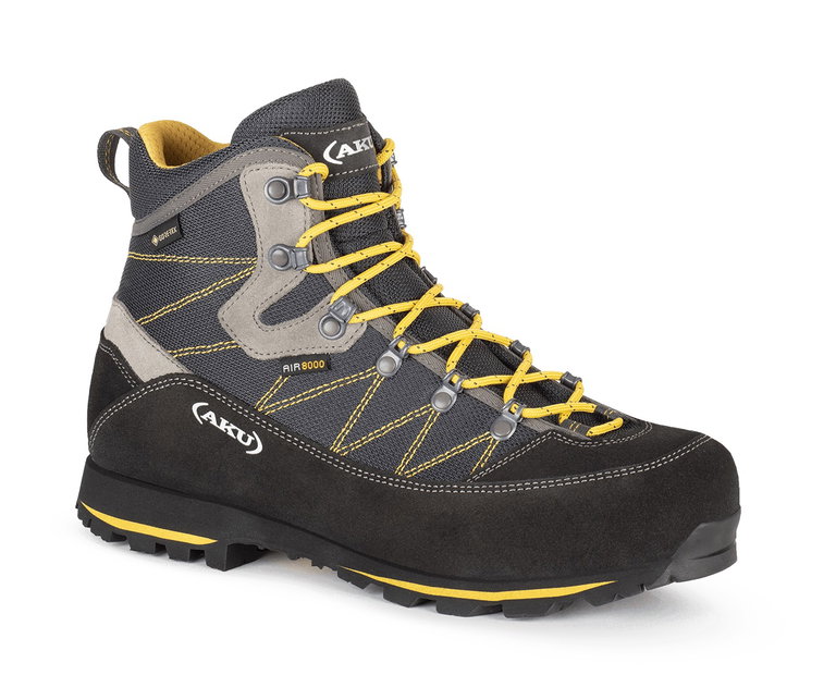 AKU Wanderschuhe Trekker Lite III Wide GTX (wasserdicht, weit) anthrazitgrau/gelb Herren
