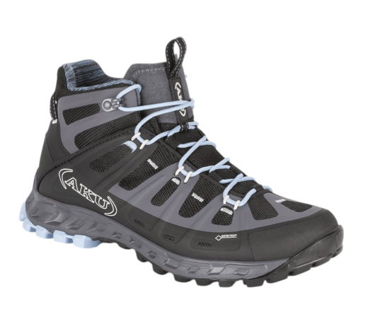 AKU Wanderschuhe Selvatica MID GTX (wasserdicht) grau/schwarz/hellblau Damen