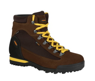 AKU Trekking-Wanderschuhe Slope Micro GTX (wasserdicht) dunkelbraun/gelb Herren