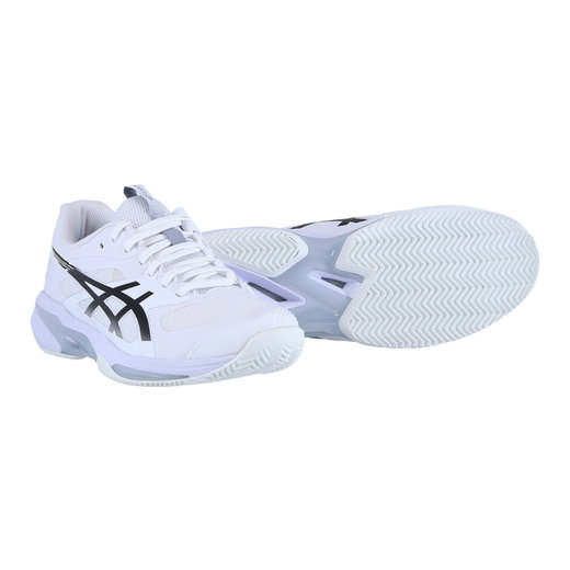 Asics Tennisschuhe Solution Speed FF 4 Clay/Sandplatz/Leichtigkeit weiss/schwarz Herren