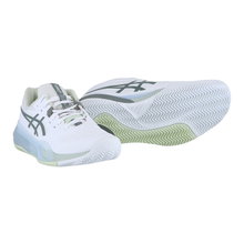 Asics buty tenisowe Gel Resolution X na nawierzchnię ceglaną/piaskową (stabilność) 2025 białe/jasnozielone damskie