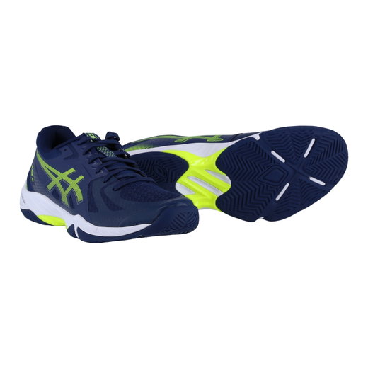 Asics Indoorschuhe Blade FF (Squash- und Badminton-Schuh) dunkelblau/gelb Herren