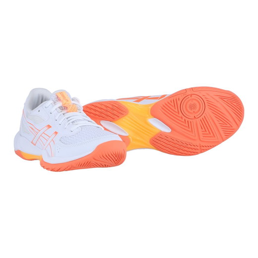 Asics Hallen-Indoorschuhe Gel Rocket 12 (multifunktional/Stabiltät) weiss/korallrot Damen
