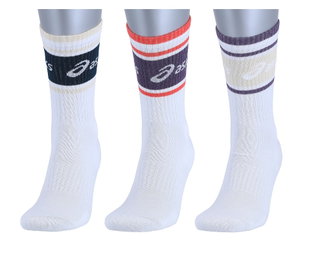 Asics Tennissocken Multisport Logo Crew weiss/bunt 3 Paar