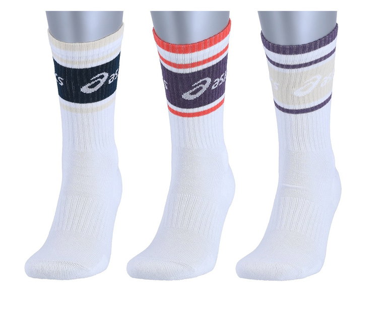 Asics Tennissocken Multisport Logo Crew weiss/bunt 3 Paar