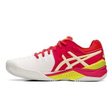 Asics Tennis Shoes Gel Resolution 7 Clay/Sand Court White/Pink Women