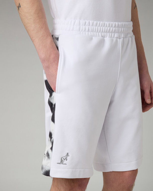 Australian Tennishose Short File 2025 (Baumwolle) kurz weiss/schwarz Herren