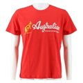Australian Tennis-Tshirt Logo (Baumwolle) rot/weiss Herren