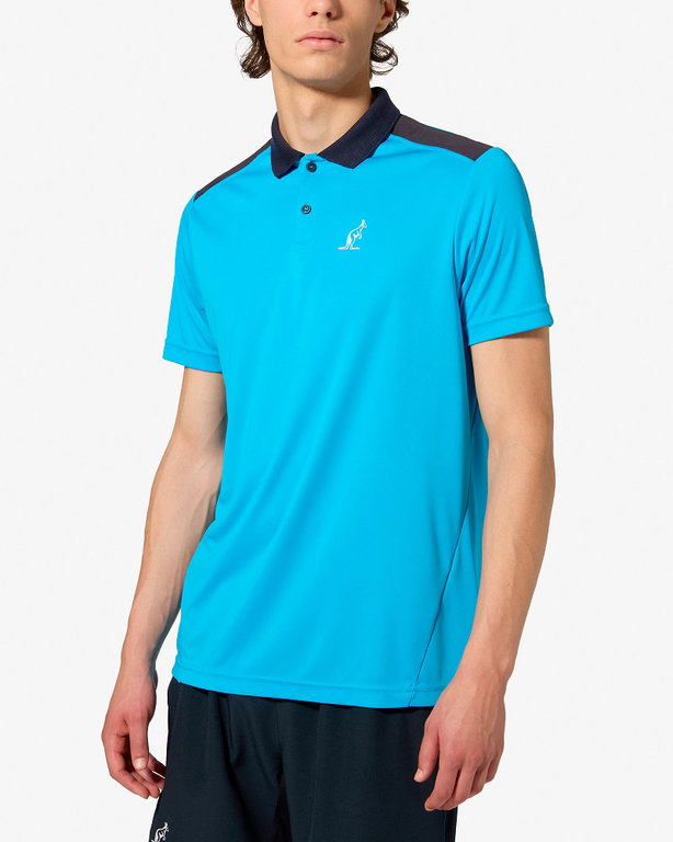 Australian Tennis-Polo Ace Energy 2025 türkis/blau Herren