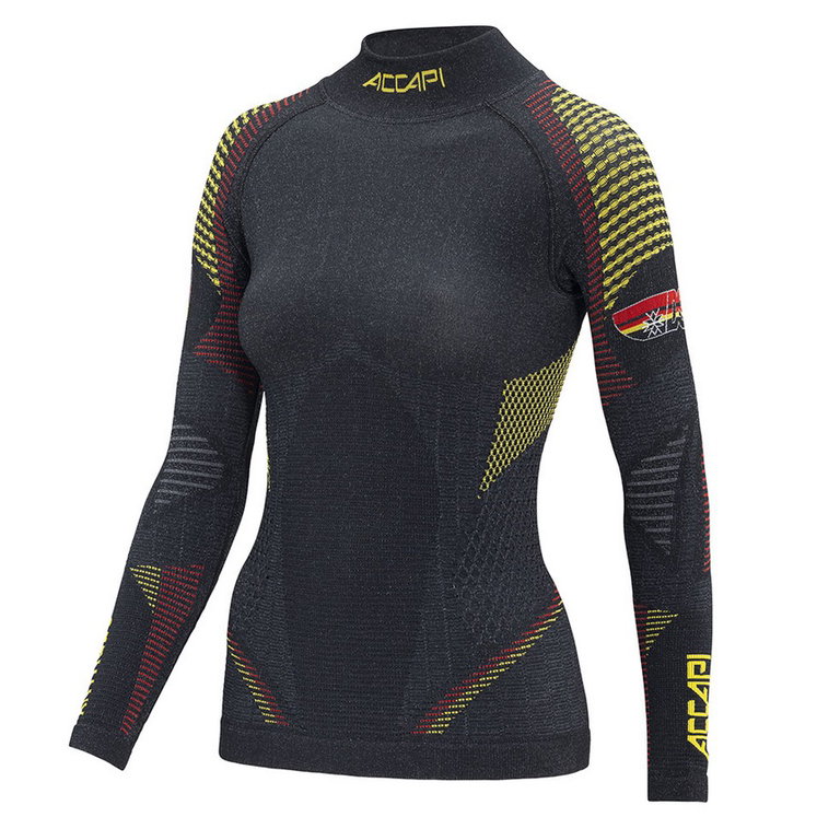 Accapi Langarmshirt Ergoracing DSV (Deutschland/Germany, warm) Unterwäsche anthrazitgrau/rot/gelb Damen