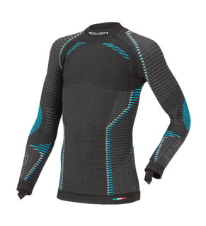 Accapi Functional Underwear Long Sleeve Shirt Ergoracing (warm) black/turquoise Children
