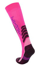Accapi Performance Ski Socks (Merino Wool, Warm) fuchsia/anthracite grey - 1 Pair