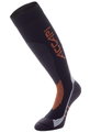 Accapi Skisocke Performance Ski Kniestrümpfe (Merinowolle, warm) schwarz/orange - 1 Paar