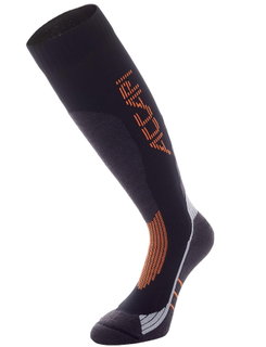 Accapi Performance Ski Socks (Merino Wool, warm) black/orange - 1 pair