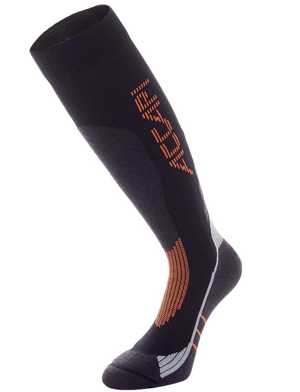 Accapi Performance Ski Socks (Merino Wool, warm) black/orange - 1 pair