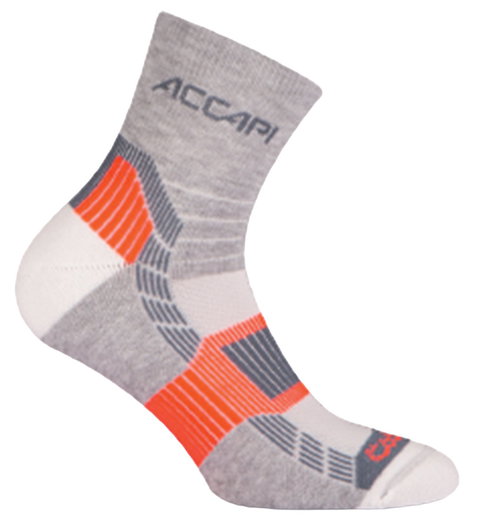 Accapi Quarter Running Socks Grey/White - 1 Pair