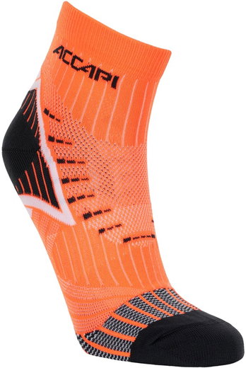 Skarpety biegowe Accapi Quarter Running Touch pomarańczowo/czarne - 1 para