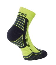 Accapi Skarpetki biegowe Quarter Trail Running fluorozielony/czarny - 1 para