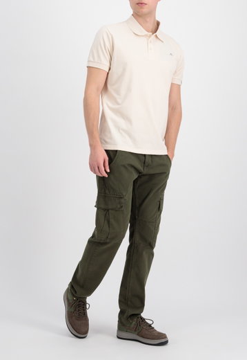 Alpha Industries Polo X-Fit (Baumwolle) jet stream weiss Herren