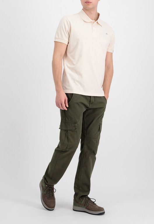 Alpha Industries Polo X-Fit (Baumwolle) jet stream weiss Herren