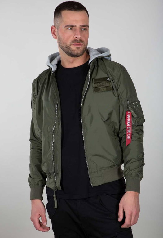 Alpha Industries Fliegerjacke MA-1 TT Custom mit Kapuze olivegrün Herren