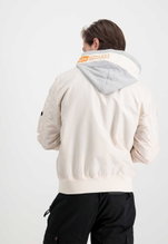 Alpha Industries Fliegerjacke MA-1 TT Custom mit Kapuze jetstreamweiss Herren