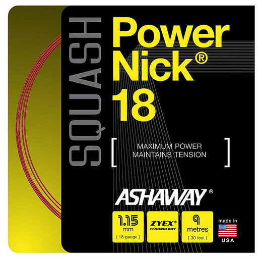Ashaway Squash String Powernick 18 red 9m Set