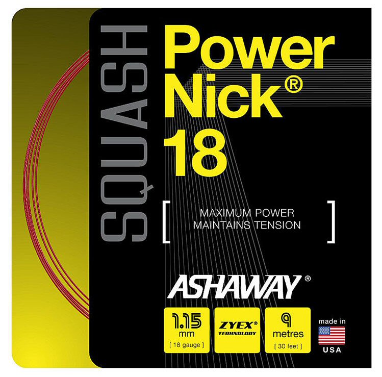 Ashaway Squashowa Sznur Powernick 18 czerwony 9m Zestaw