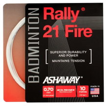 Ashaway Badmintonsaite Rally 21 Fire weiss 10m Set