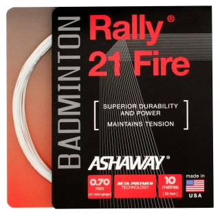 Ashaway Badminton String Rally 21 Fire White 10m Set