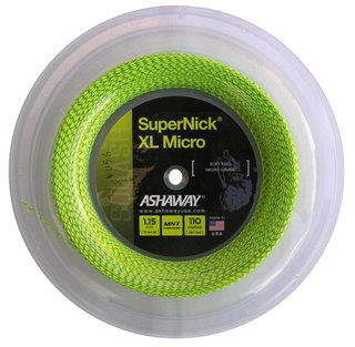 Ashaway Squashsaite Super Nick XL Micro gelb 110m Rolle