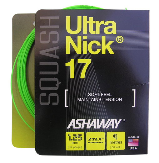 Ashaway Squashsaite UltraNick 17 grün 9m Set