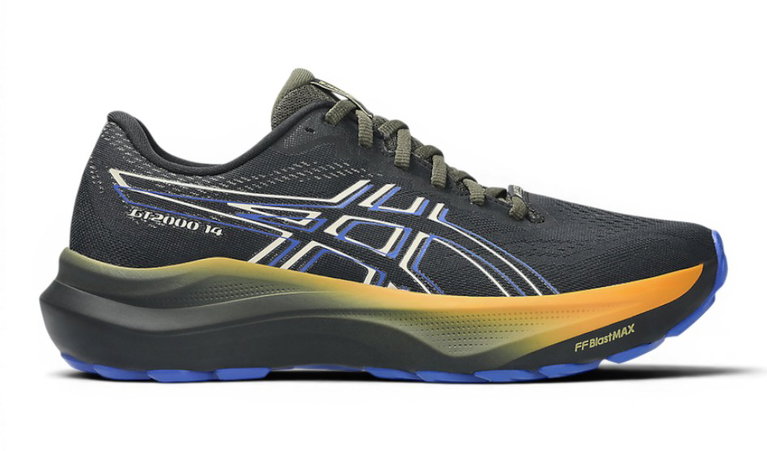 Asics Laufschuhe GT-2000 14 GTX (wasserdicht, Dämpfung) schwarz/gelb/blau Herren