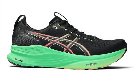 Asics Laufschuhe Gel Kayano 32 (Stabilität) 2026 schwarz/grün Herren
