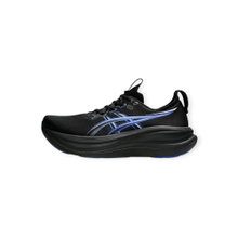 Asics running shoes Gel Nimbus 28 (cushioning) black/neon blue men's