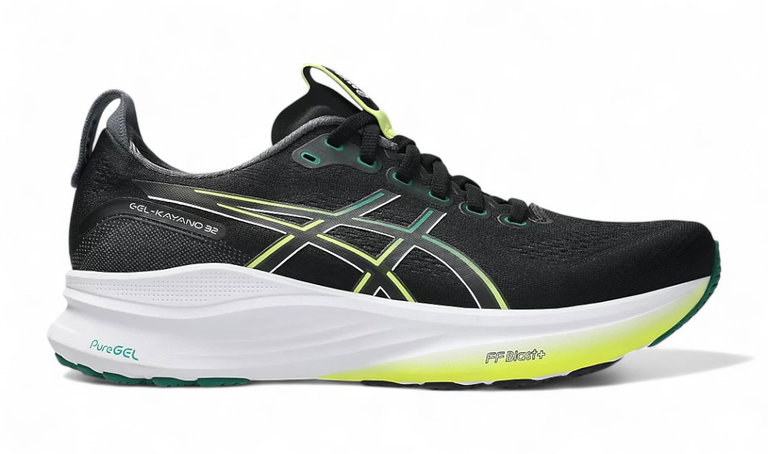 Asics Laufschuhe Gel Kayano 32 (Stabilität) schwarz/weiss/grün Herren