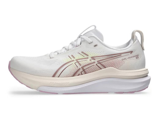 Buty biegowe Asics Gel Kayano 33 (stabilność) białe/różowe damskie