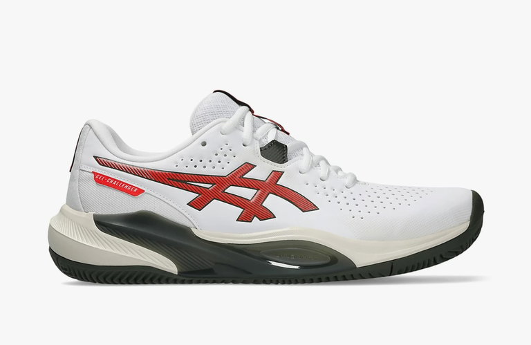 Asics Tennisschuhe Gel Challenger 15 Clay/Sandplatz (Dämpfung) weiss/rot Herren