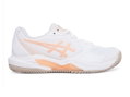 Buty tenisowe Asics Gel Dedicate 9 Clay/Sandplatz białe/pomarańczowe damskie
